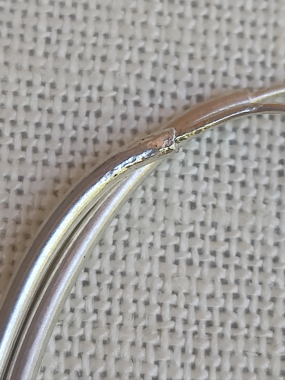 Vintage Sterling Silver Hoop Earrings - Picture 4 of 5